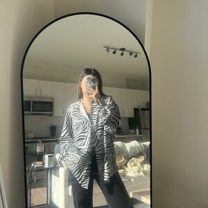 zebra print shirt - loose oversized fit